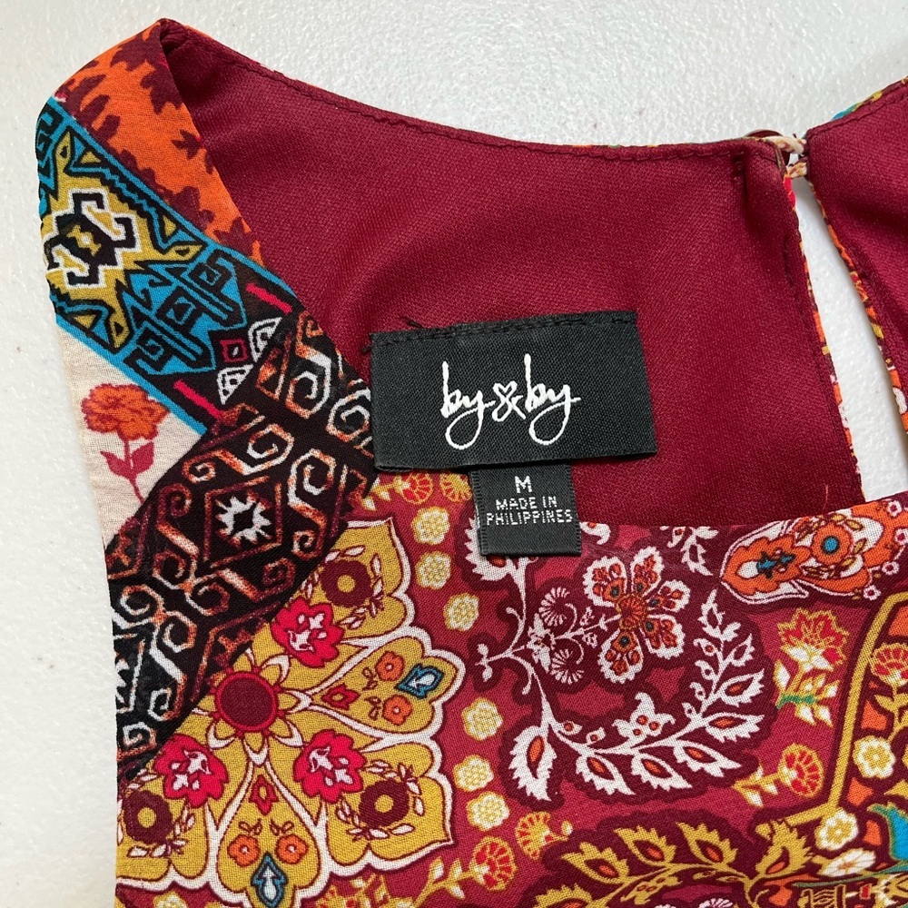 by & by Orange Red Halter Sundress - Picture 7 of 13